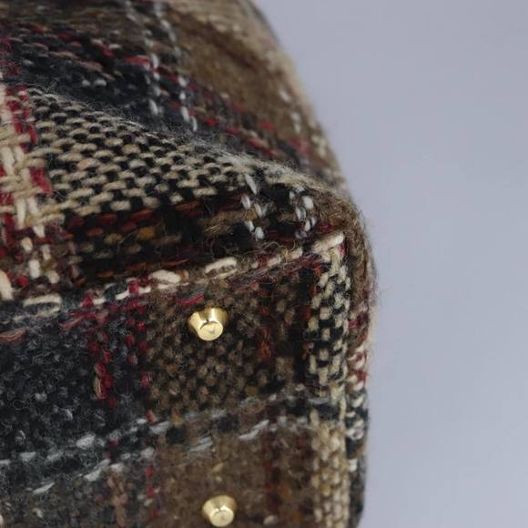 BURBERRY Hand Bag Wool Beige Gold Auth bs19268 - Picture 13 of 16